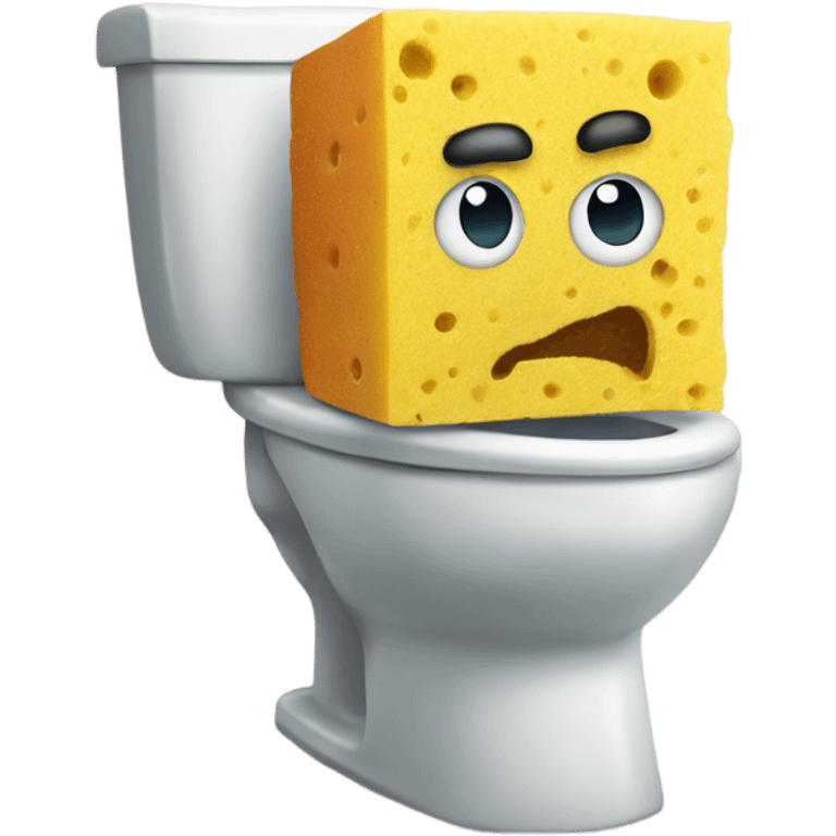 Sponge in a toilet emoji