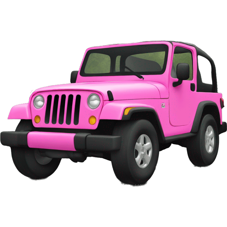 A pink Jeep  emoji