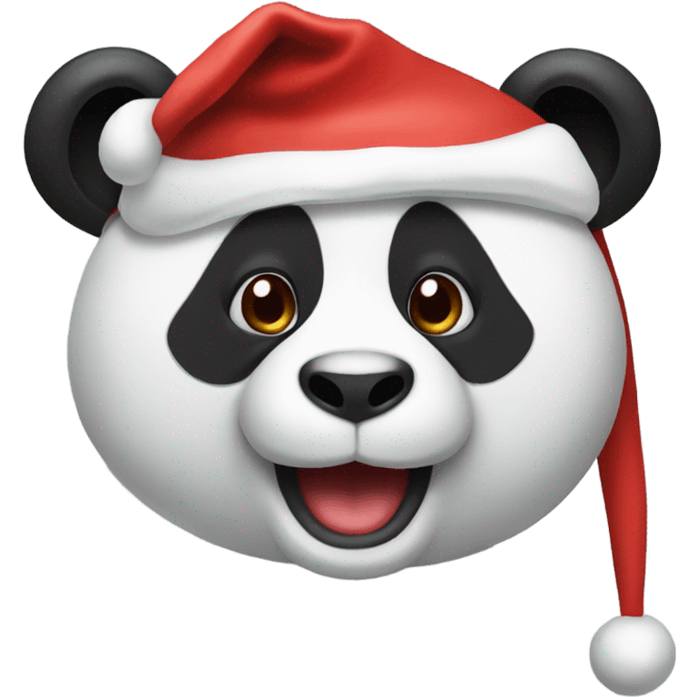 Panda wearing a Santa hat  emoji