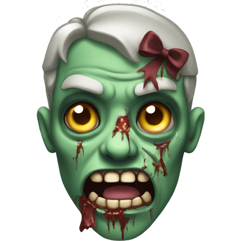 Zombie with bow emoji