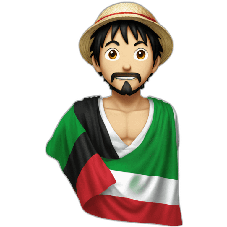 Luffy drapeau Palestine emoji