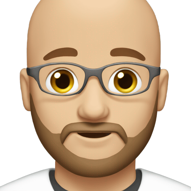 bald bearded dr kiss-kiss weavy brown hair white girl emoji