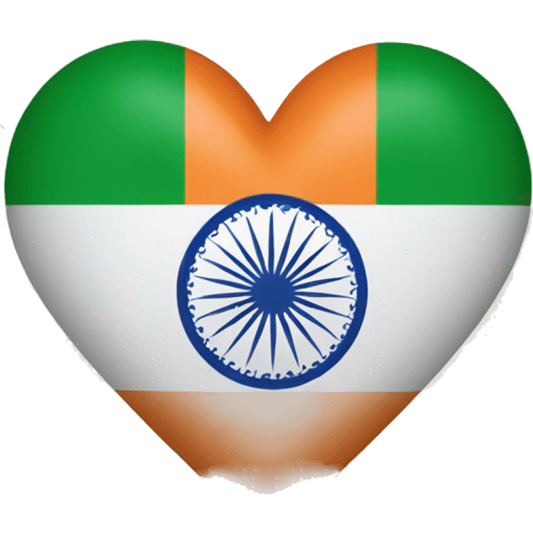 indian flag in heart emoji