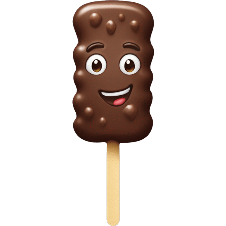 chocolate coated ice cream bar on stick emoji