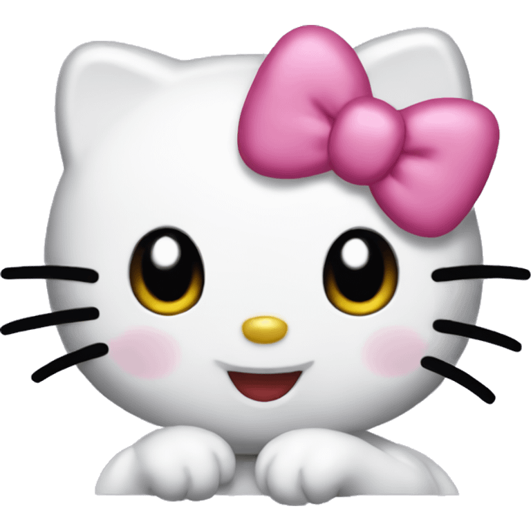 Happy hello kitty emoji