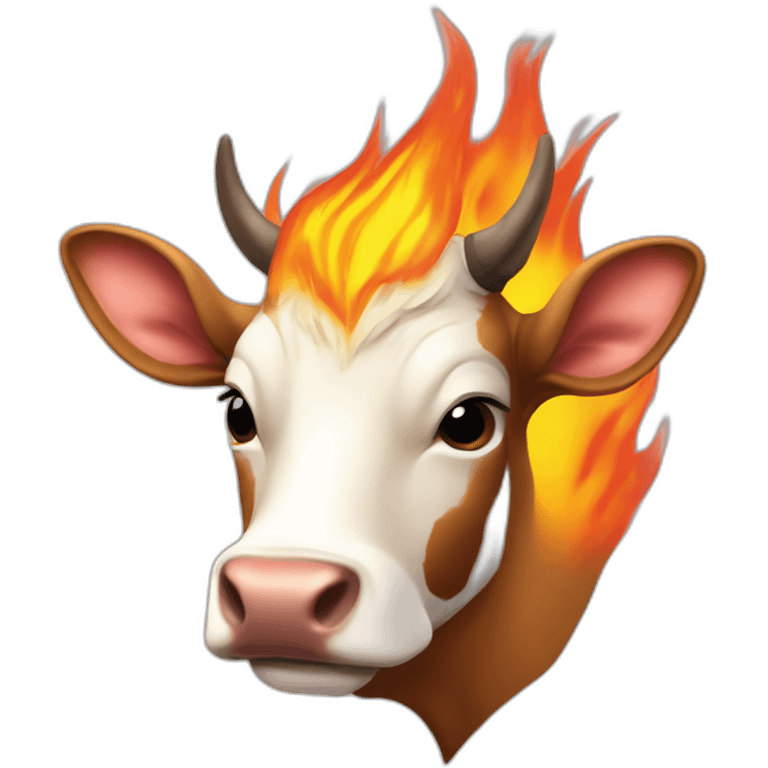 cow-springbock-in-fire emoji