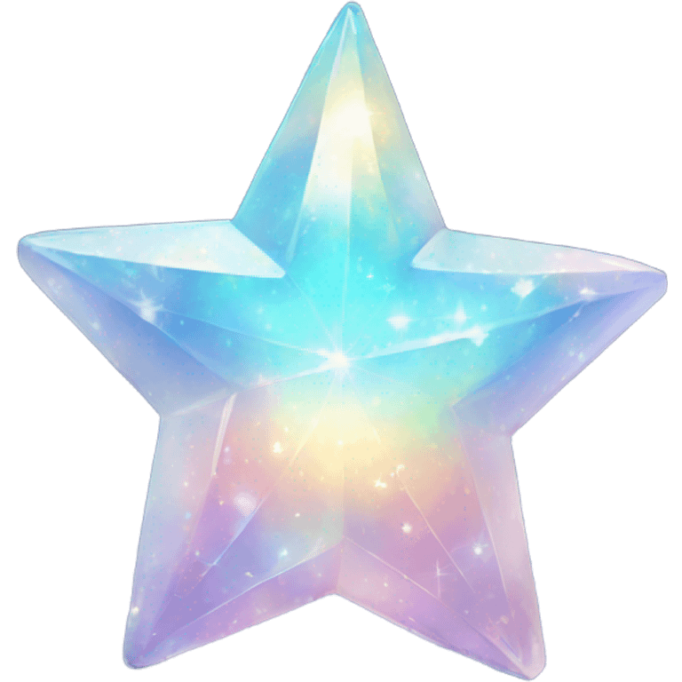 Sparkle star shaped opal crystal emoji