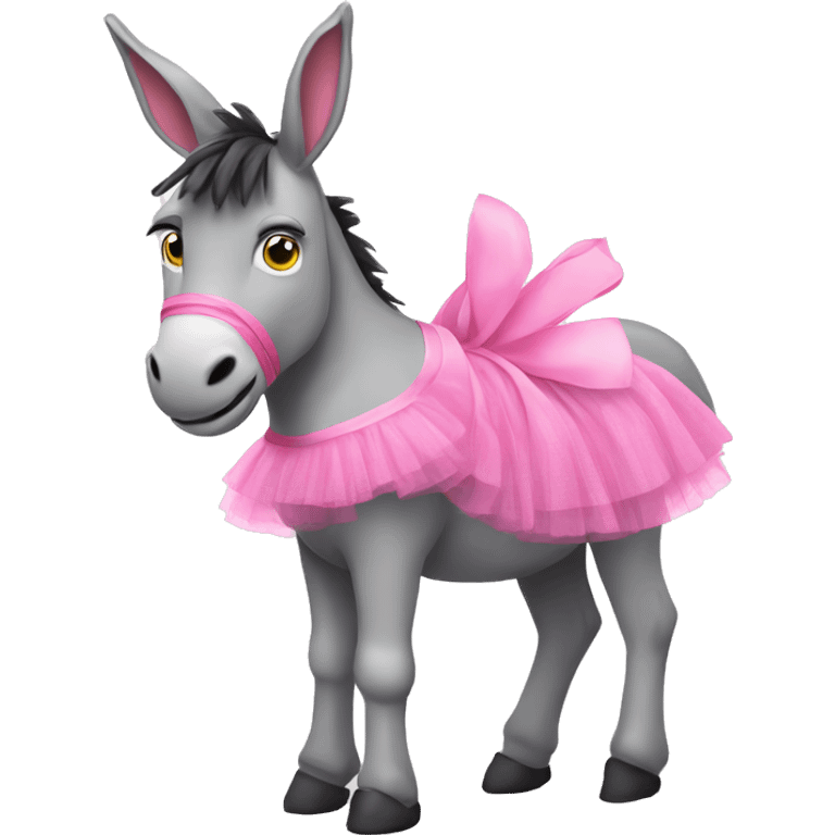 Pink donkey with a tutu emoji