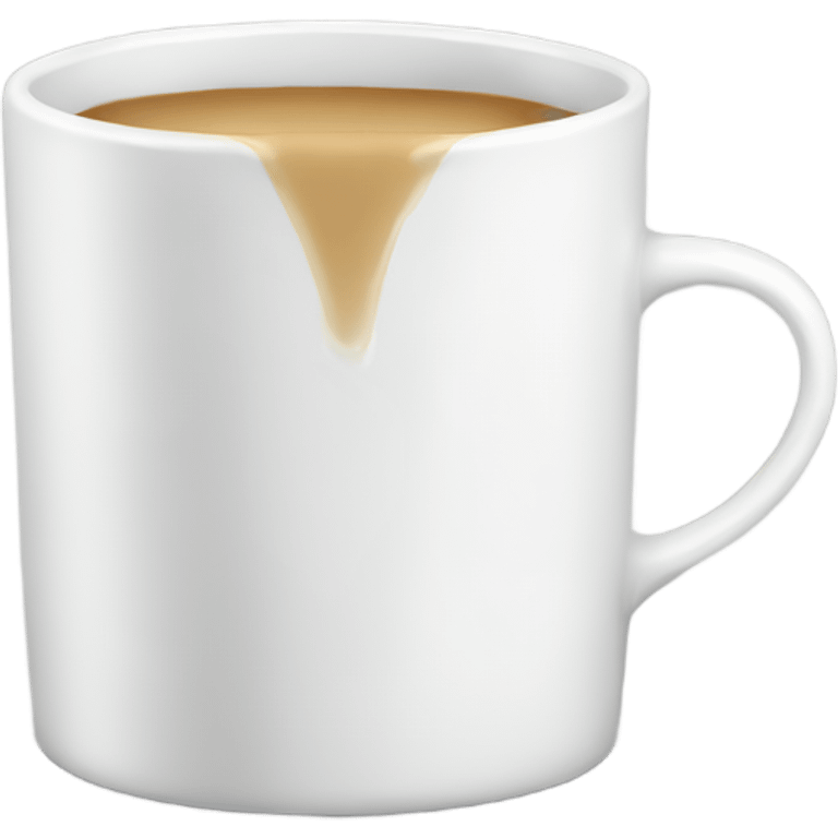 There is milk in the white mug emoji