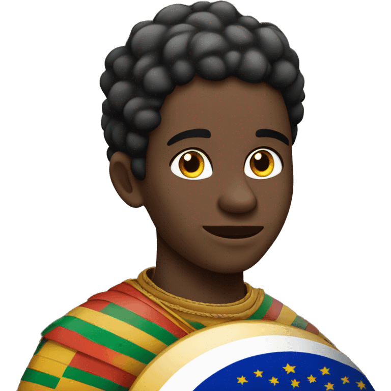 continente de africa con un circulo de estrellas europeas emoji