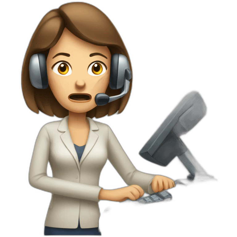 angry woman teleoperator emoji