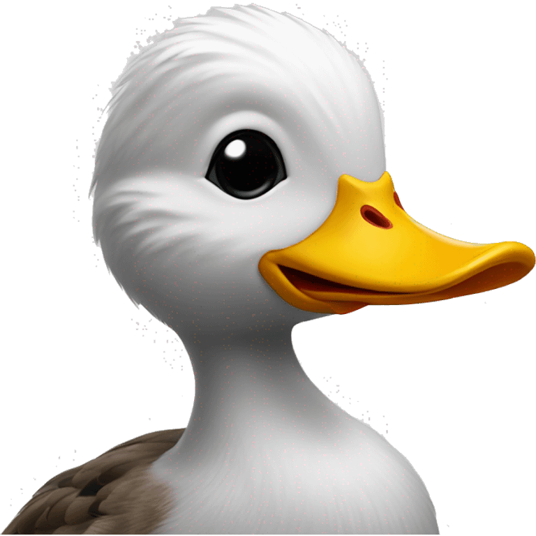 Young duck for classified board, red style emoji