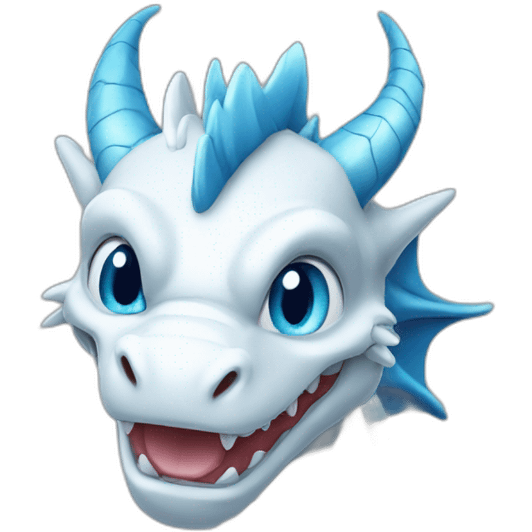 Blue-eyes white dragon emoji