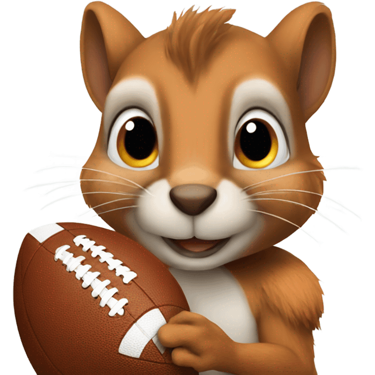 Squirrel holding football emoji