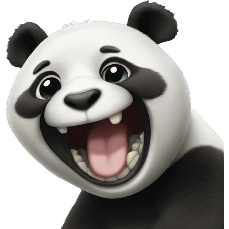 Panda laughing uncontrollably emoji