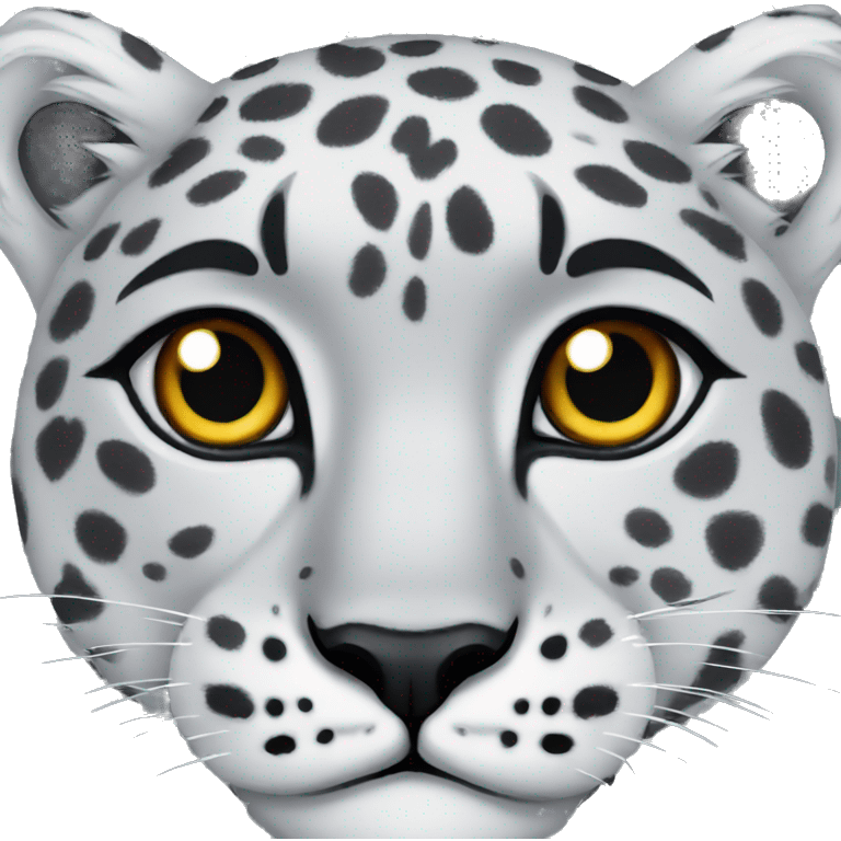 snow leopard face emoji