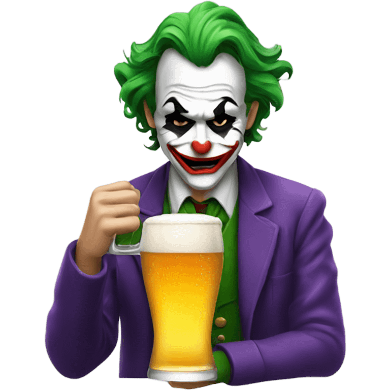 Joker drinking a beer  emoji