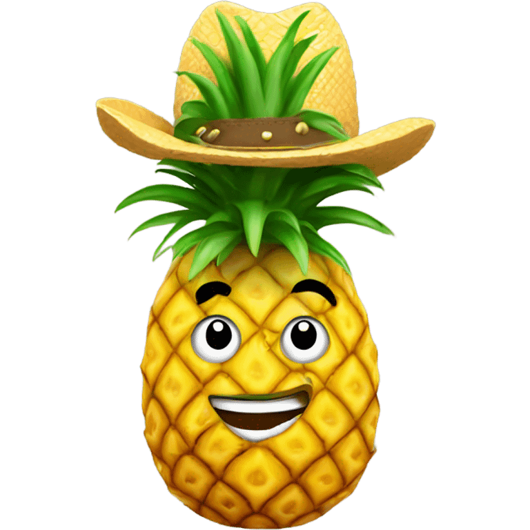 Pineapple wearing a cowboy hat  emoji