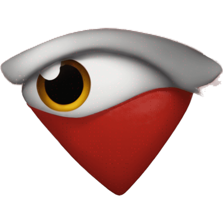 A red heart with an eye in the middle  emoji