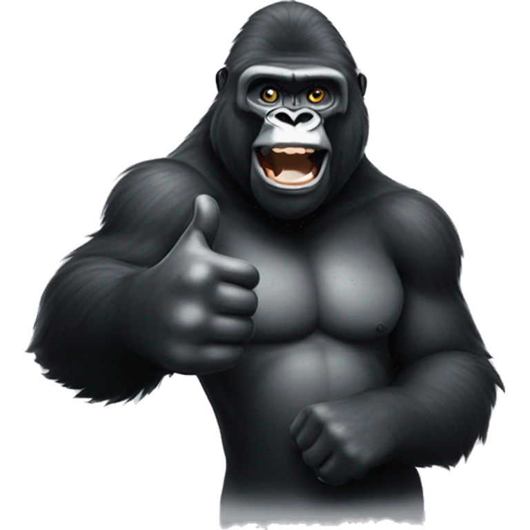 Gorilla giving thumbs up emoji