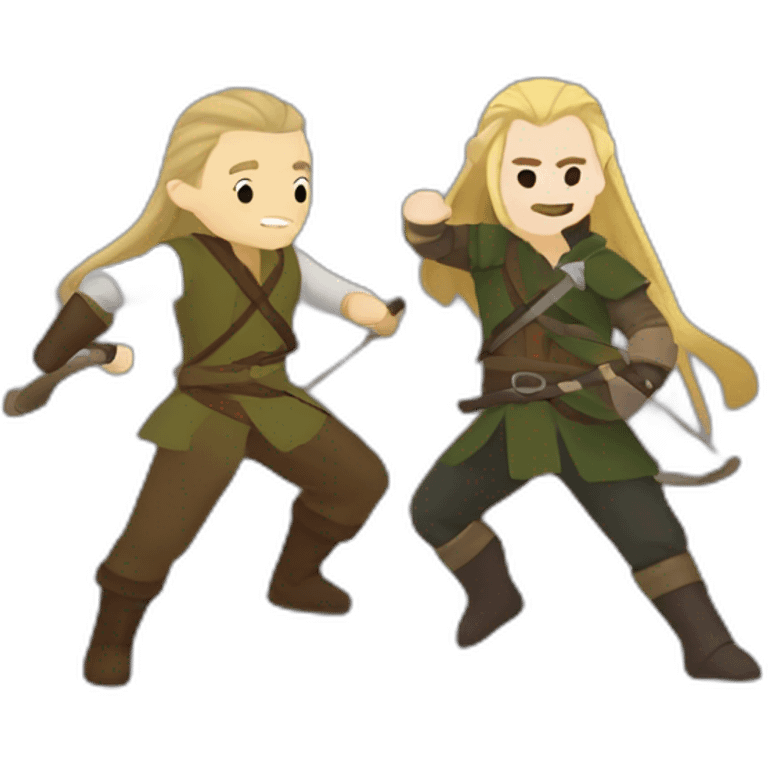 Legolas and gimli dancing emoji