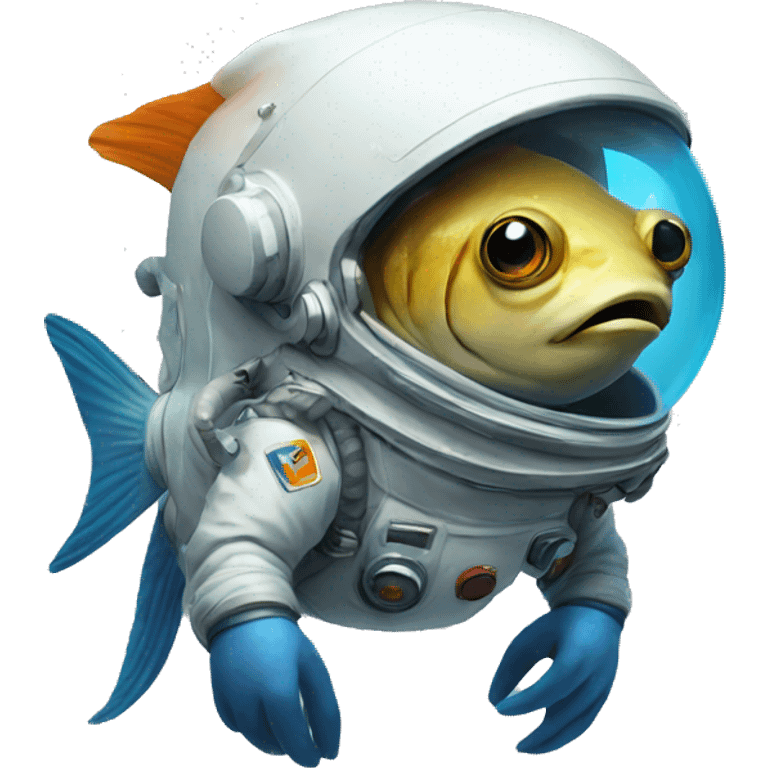 Astronaut fish emoji