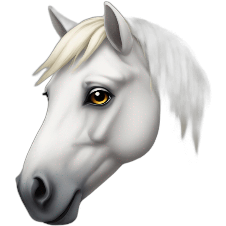 horse white and scar emoji