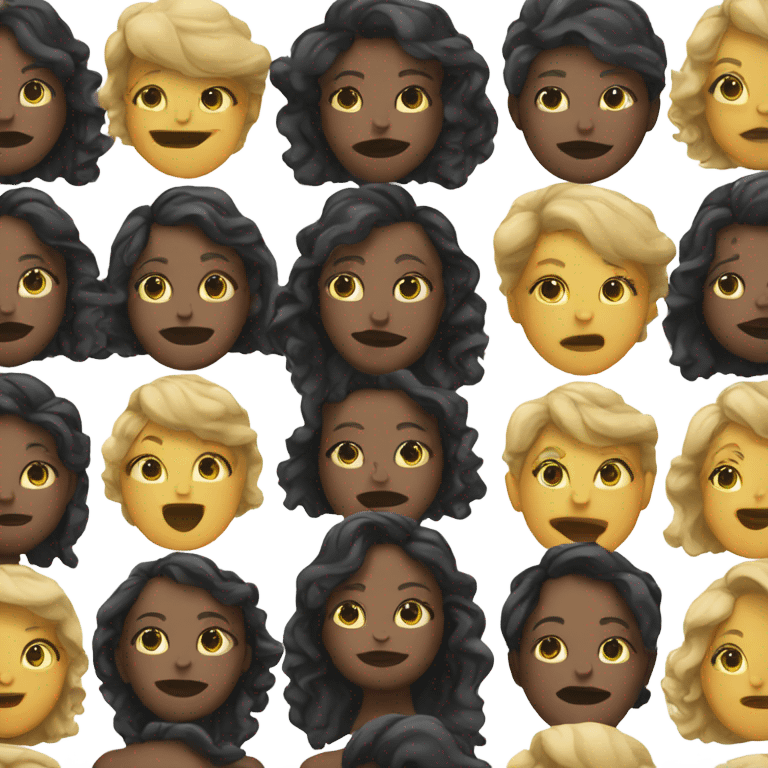 Beautiful black woman with hands over mouth emoji