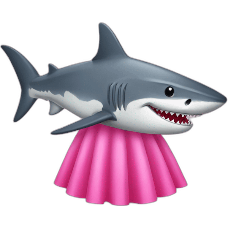 Shark with a Pink dress  emoji