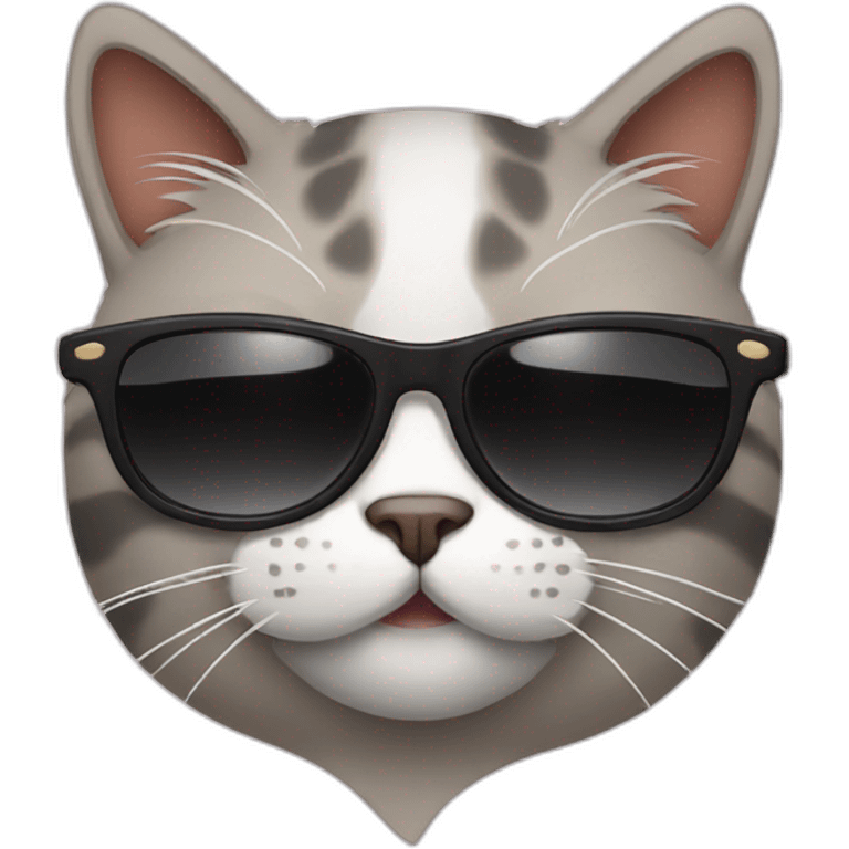 Cat with sunglasses emoji