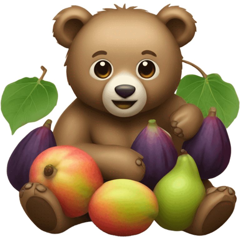 bear mixed fig emoji