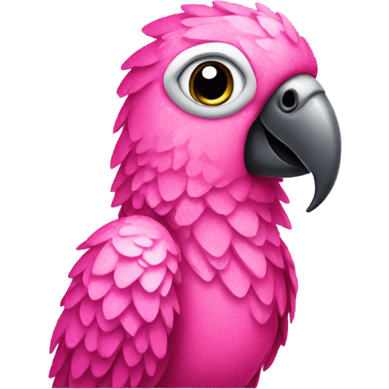 Pink sparkly parrot  emoji