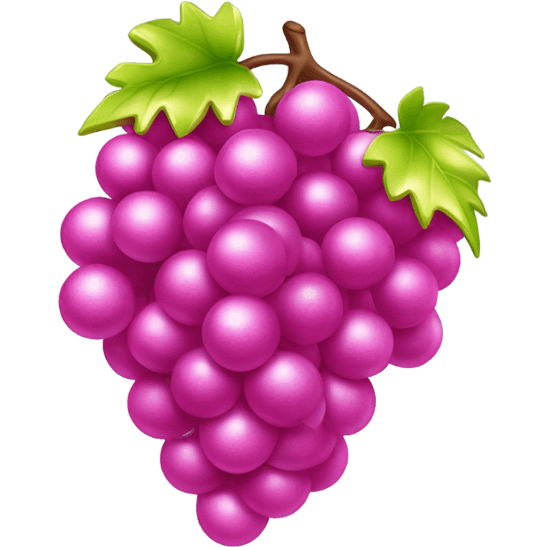 Cluster of hot pink sparkly grapes  emoji