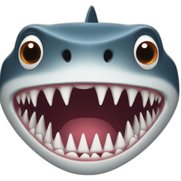 Scary shark emoji