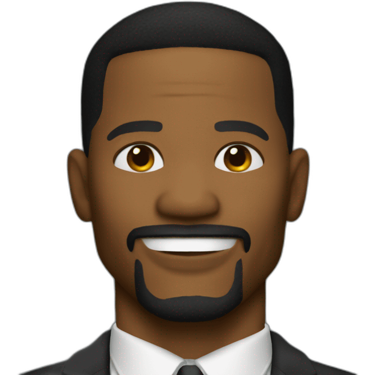 actor Jamie Foxx wearing suit emoji