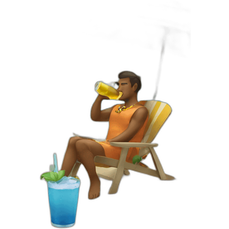 drinking beach emoji