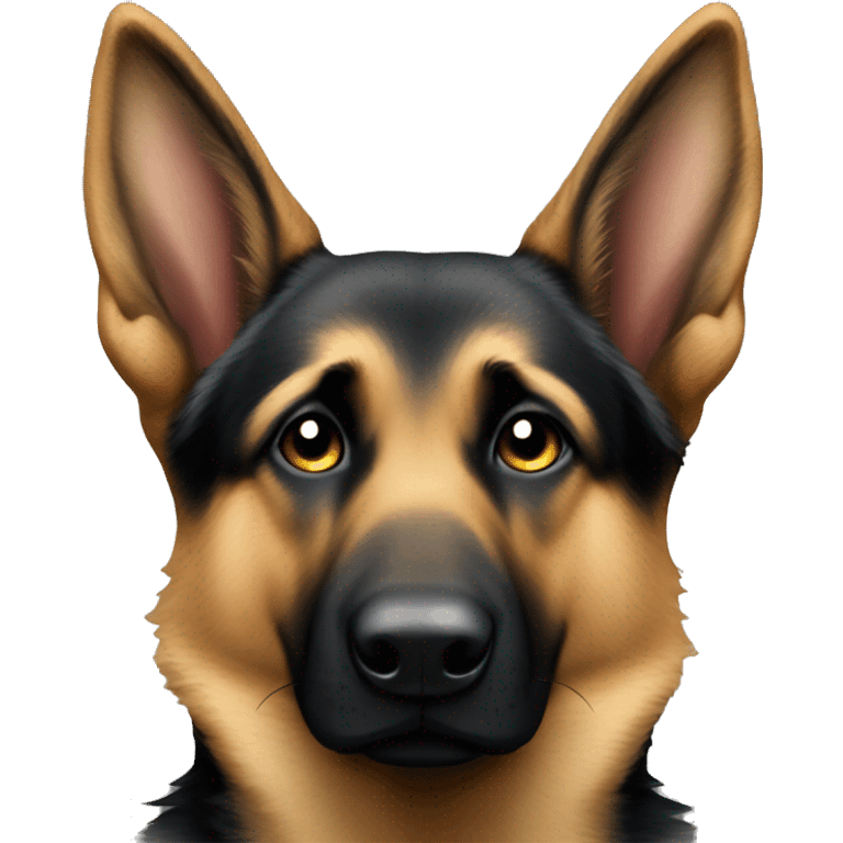 german shepherd one ear up one ear down emoji