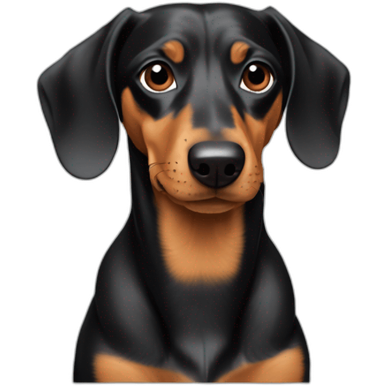 Dog head reality dachshund sideways emoji