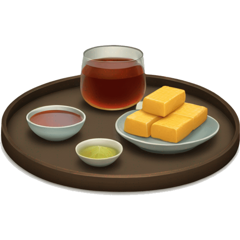 chinese tray with tea emoji