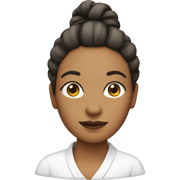 Woman with hair tied up emoji