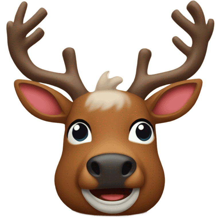 Rudolph the red nosed reindeer emoji