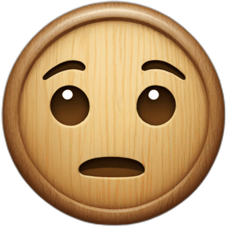 wooden button  emoji