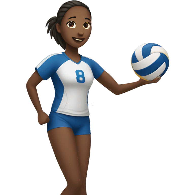 Girl playing volleyball emoji