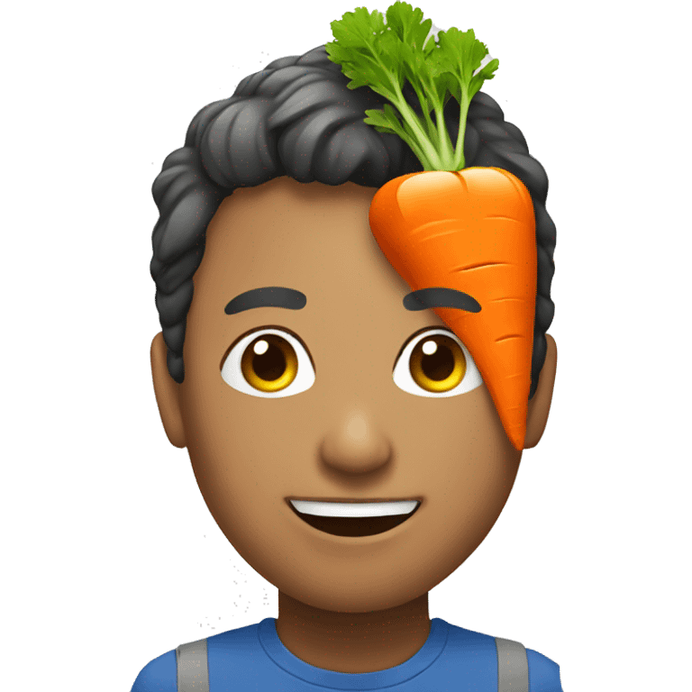 Person and carrot emoji