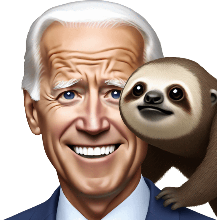 joe biden as a sloth emoji