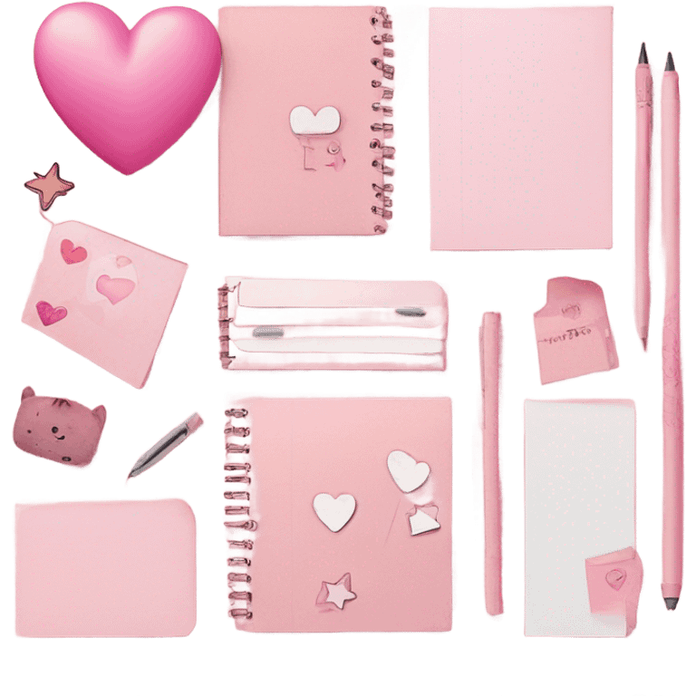 cute pink stationery emoji