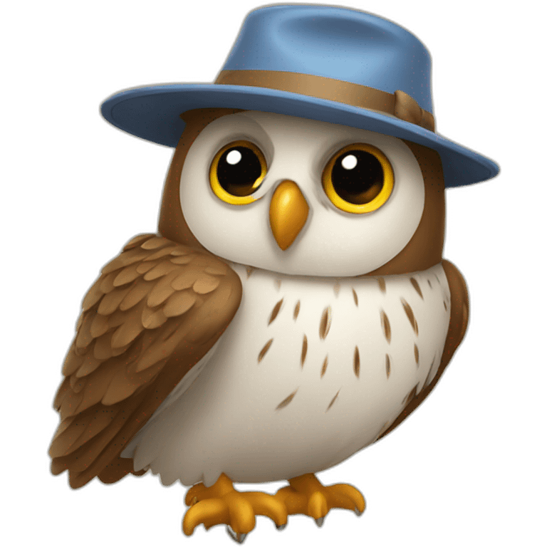 an owl in a hat emoji