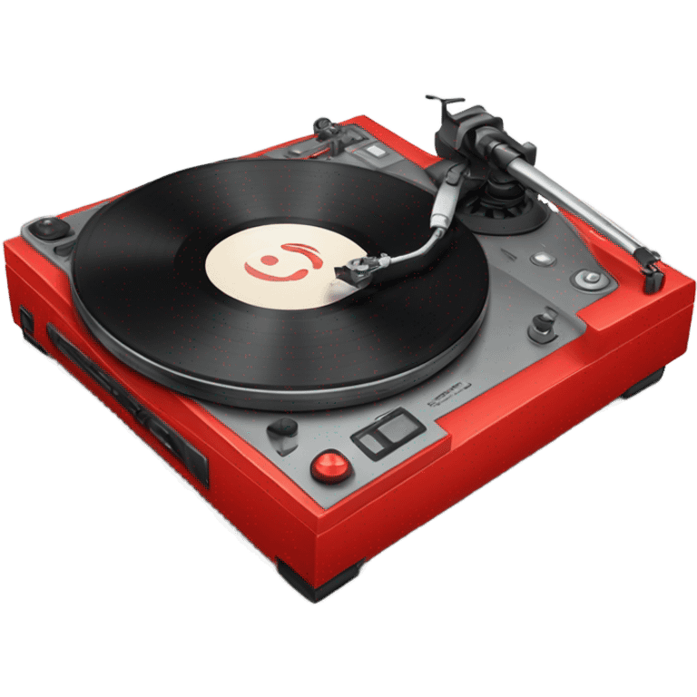 Technics-turntable red emoji