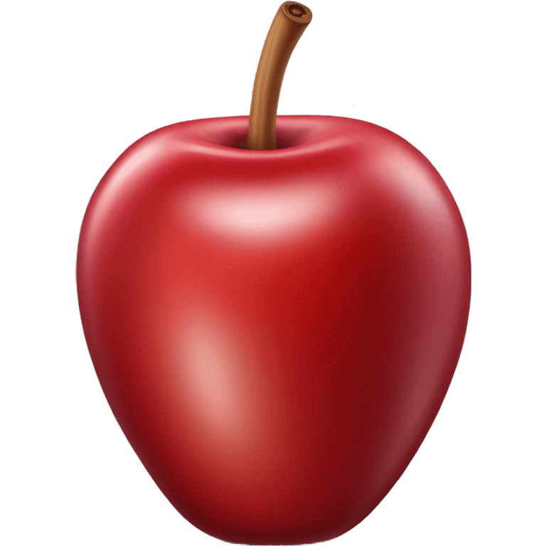 Realistic candy apple red fridge isolated. emoji