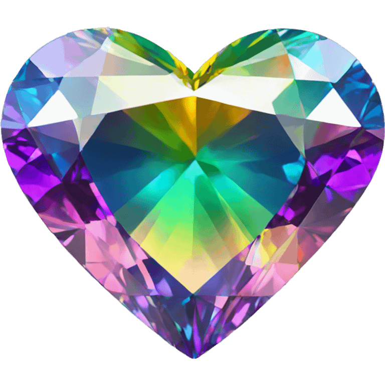 Heart shaped 56-carat rainbow diamond emoji